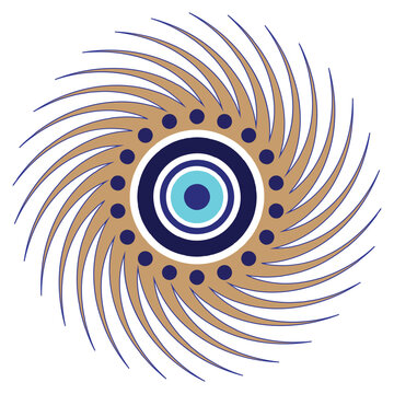 Evil eye talisman icons. Turkish or greek eye symbols. Greece ethnic magic amulet. Mystical blue hamsa icons set in hand drawn style. Nazar  symbol. Vector illustration isolated in doodle style. 123