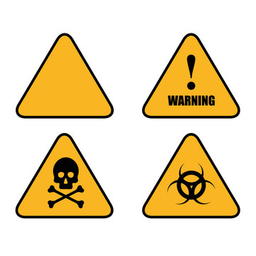 Three Triangle Hazard Signs