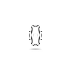 Feminine hygiene product icon with shadow