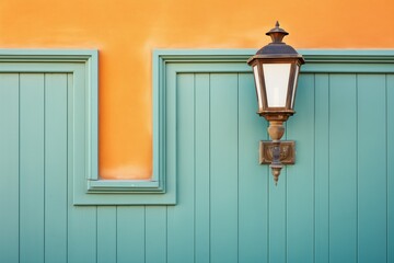 architectural faro lamp on historic building wall