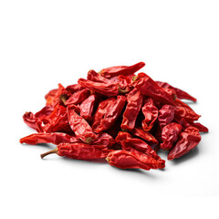 Some red dried pepper, only pepper  on transparency background PNG