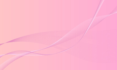 pink gold lines wave curves with gradient abstract background
