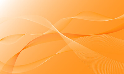orange lines wave curves with gradient abstract background