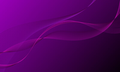 purple lines wave curves with gradient abstract background
