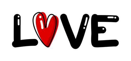 Obraz premium Love vector illustration Valentine decoration on a white background 