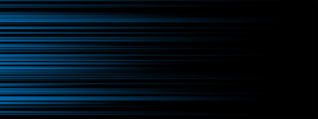 Abstract blue lighting effect speed direction on a black background vector