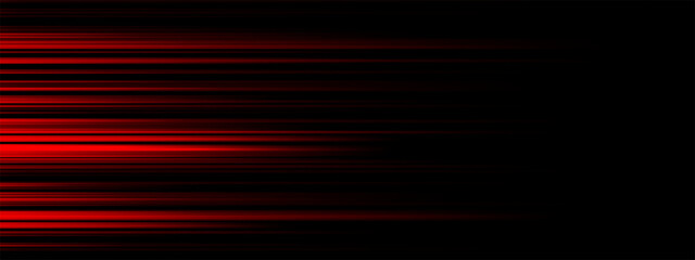 Abstract red lighting effect speed direction on a black background vector illustration