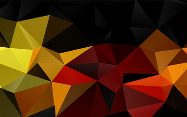 Light Yellow, Orange vector low poly layout. Triangular geometric sample with gradient. Textured pattern for background.