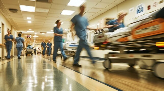 Emergency Room, Action scene of Healthcare professional in hurry