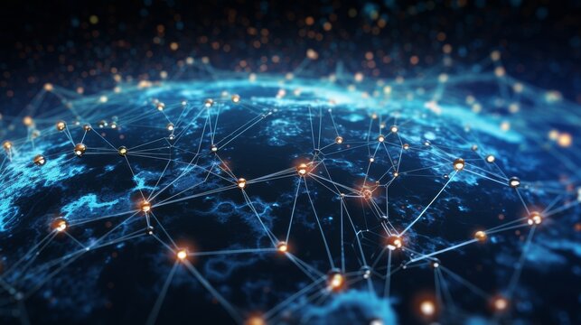 Big data connection technology, can be used for display or montage your products, technology, businessman, digital, business, innovative, computer, tech, networking