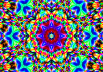 Fototapeta na wymiar Abstract Kaleidoscope Cyclic Mandala Art Design Abstract Background 
