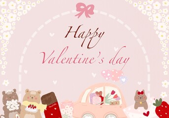 valentine cute collection,banner,frame pink background