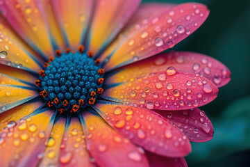 macro close-up photography of vibrant color flower as a creative abstract background