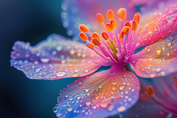 Fototapeta premium macro close-up photography of vibrant color flower as a creative abstract background