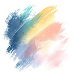 Soft pastel mark painted with a digital watercolor effect on a white background