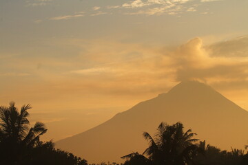 sunset over the mountains