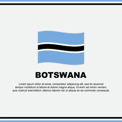 Botswana Flag Background Design Template. Botswana Independence Day Banner Social Media Post. Botswana Design