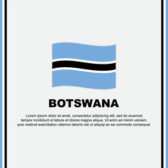Botswana Flag Background Design Template. Botswana Independence Day Banner Social Media Post. Botswana Cartoon