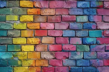 colorful brick wall texture for background