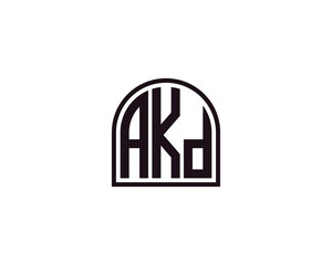 AKD logo design vector template