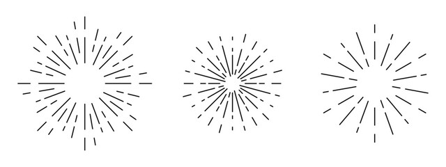 sun burst vintage element