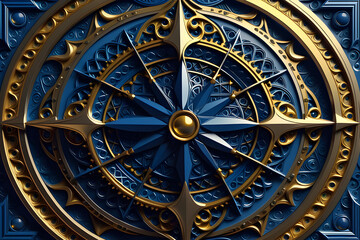 Obraz premium Abstract geometric patterns. majolica inspired intricate artwork with golden ratio.