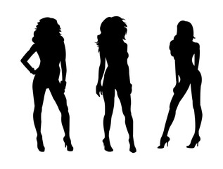 woman fashion modeling silhouette