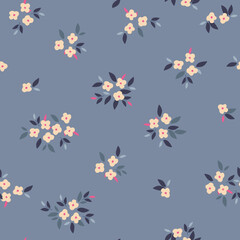 seamless, spaced out, floral pattern, flowers in bunches, clusters