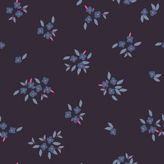 seamless, spaced out, floral pattern, flowers in bunches, clusters
