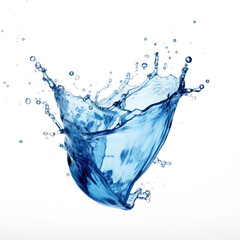  A water dropping on Blue water splashes  on transparency background PNG