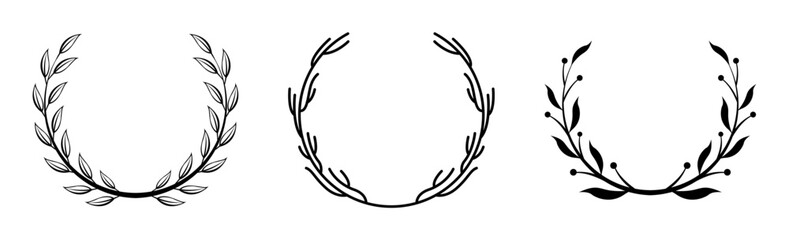 floral laurel wreath
