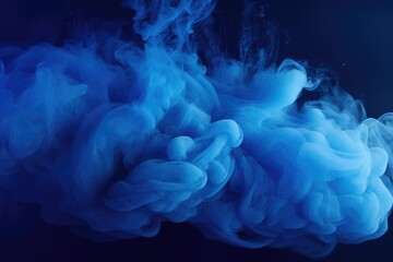 Abstract colorful blue smoke background, bright colored, Abstract blue smoke on a dark background. Ai generated