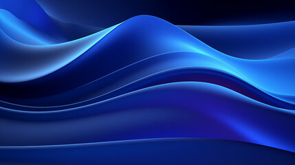abstract blue background with glowing curve lines. 3d render 