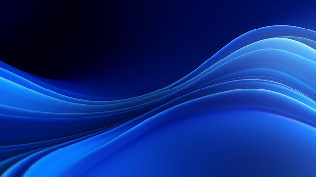 abstract blue background with glowing curve lines. 3d render