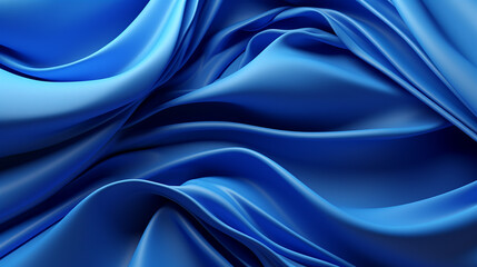  abstract blue background with folded textile. 3d render