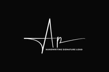 AP initials Handwriting signature logo. AP Hand drawn Calligraphy lettering Vector. AP letter real estate, beauty, photography letter logo design.