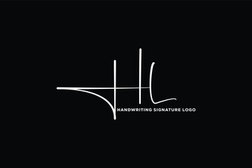 HL initials Handwriting signature logo. HL  Hand drawn Calligraphy lettering Vector. HL letter real estate, beauty, photography letter logo design.