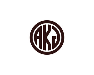 AKJ logo design vector template