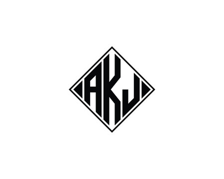 AKJ logo design vector template