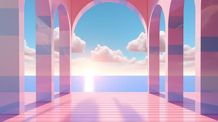 Empty room background, simple style interior design