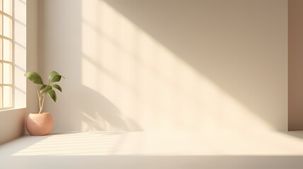 Empty room background, simple style interior design