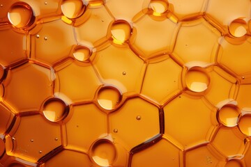 Close-u p view of honey comb.