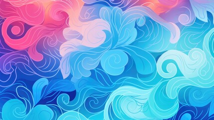 Fototapeta na wymiar Abstract water wave Blue Pink Light colorful background Fresh, cheerful and relaxing summer concept. Positive and healthy