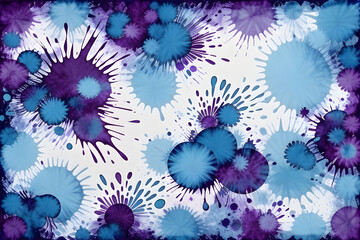 Abstract background with blue and white color splashes. batik inspired illustration.