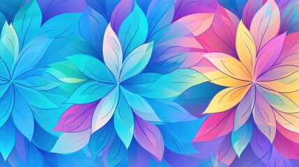 Fototapeta na wymiar Light colorful flower leaf blue background