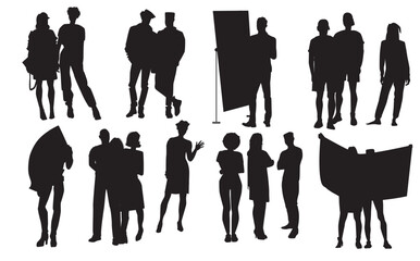 silhouettes of LGBT pride day character 