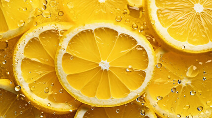 Food background with lemons - obrazy, fototapety, plakaty