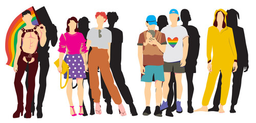 Fototapeta premium LGBT pride character