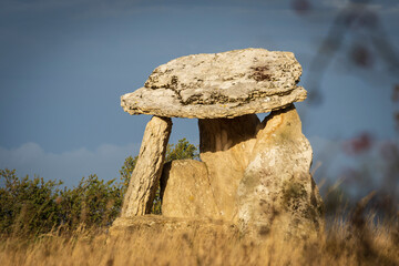 Dolmen of Sorginetxe funerary monument from the year 2500 BC, Salvatierra/Agurain, Alava, Basque Country, Spain