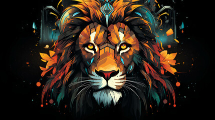 LION.  illustration concept